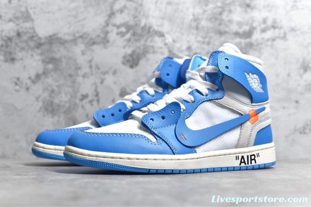 Air Jordan 1Retro High Off-White University Blue UNC