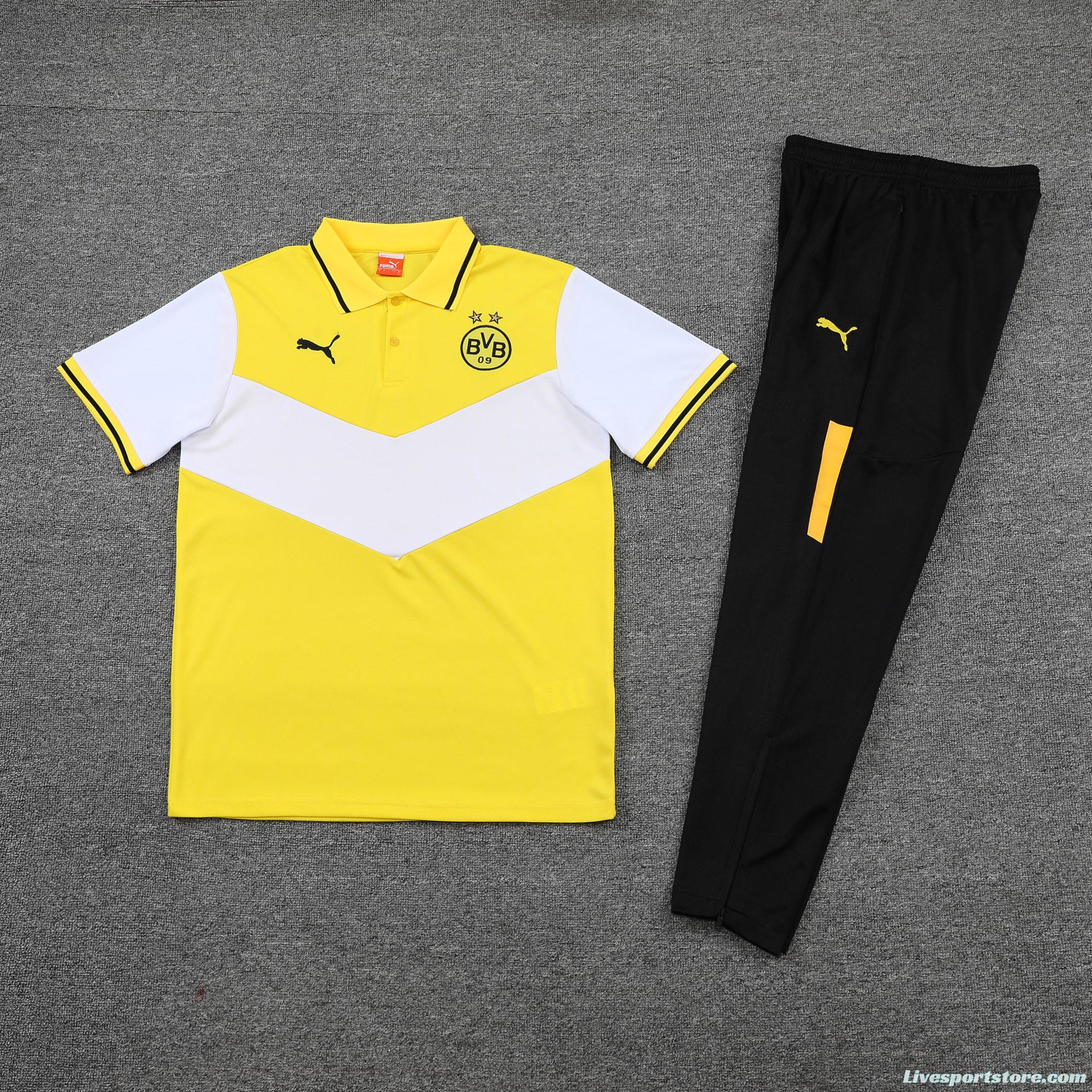 Borussia Dortmund POLO kit yellow and white (not supported to be sold separately)