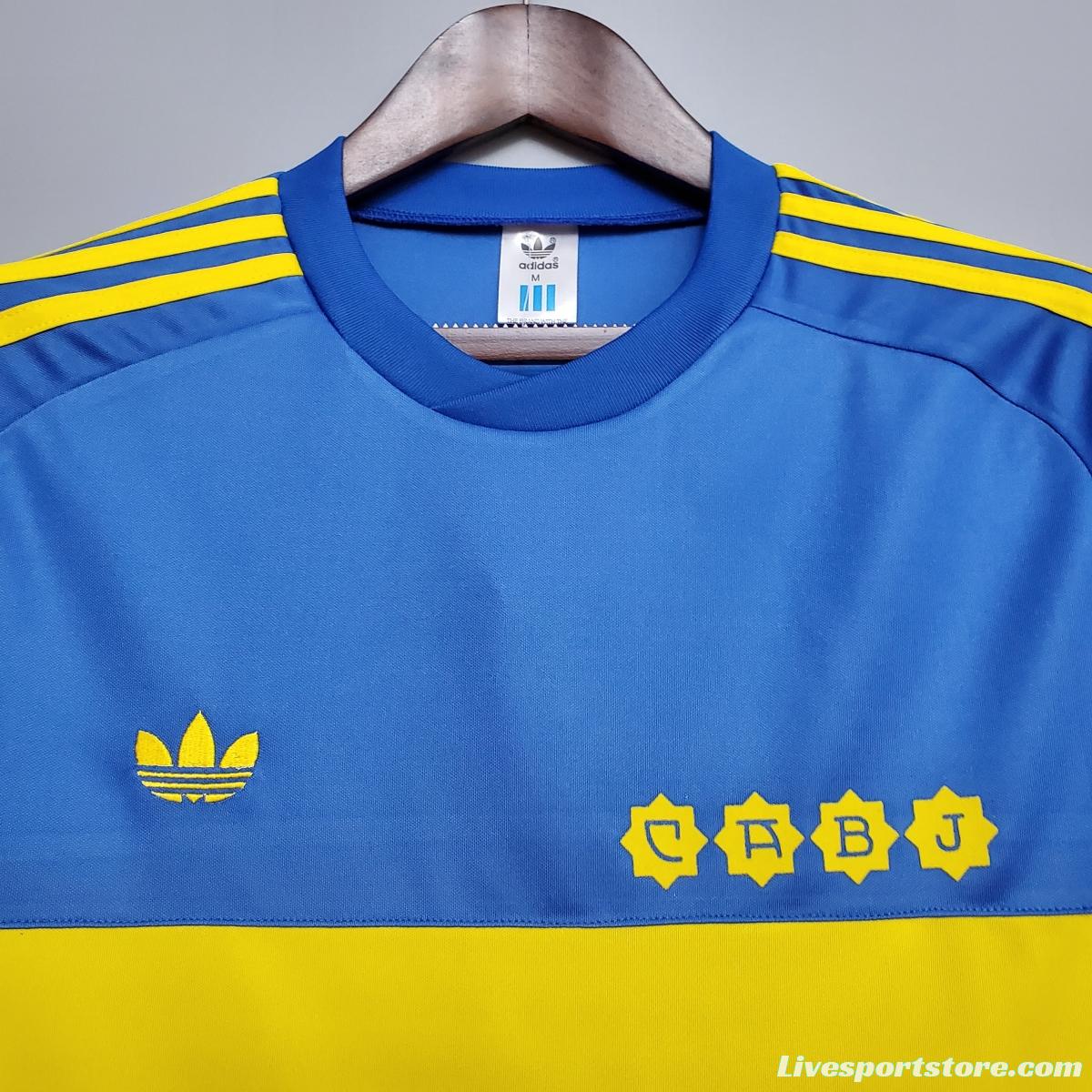 Retro 1981 Boca Juniors home Soccer Jersey