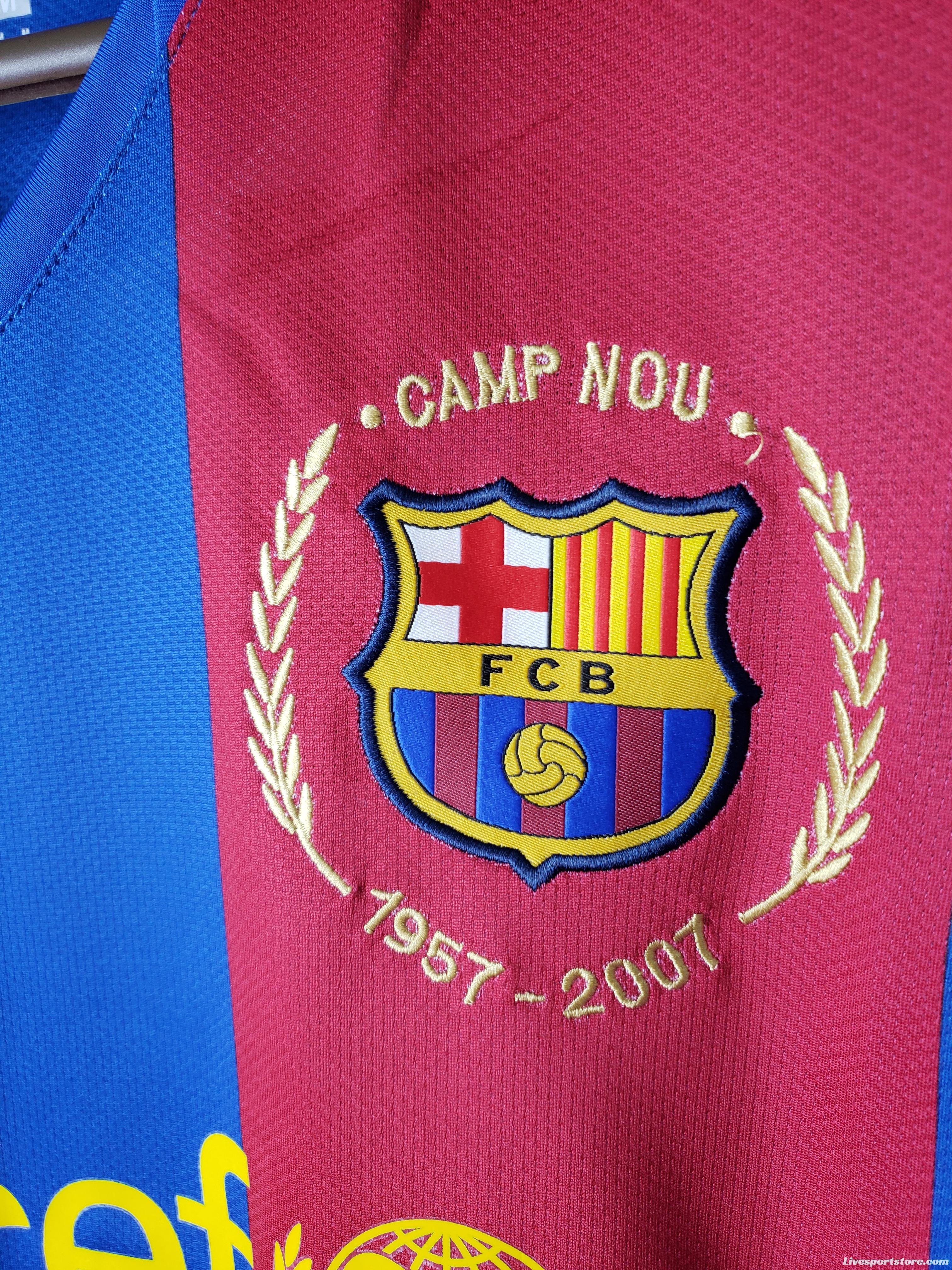 Retro 07/08 Barcelona home Soccer Jersey