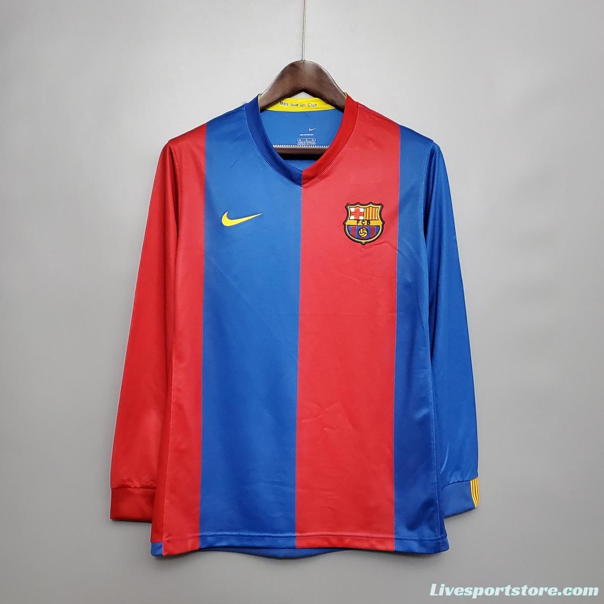 Retro Barcelona 06/07 Long sleeve home Soccer Jersey