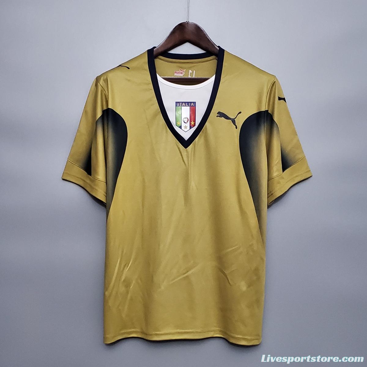 Retro 2006 Italy Golden Soccer Jersey