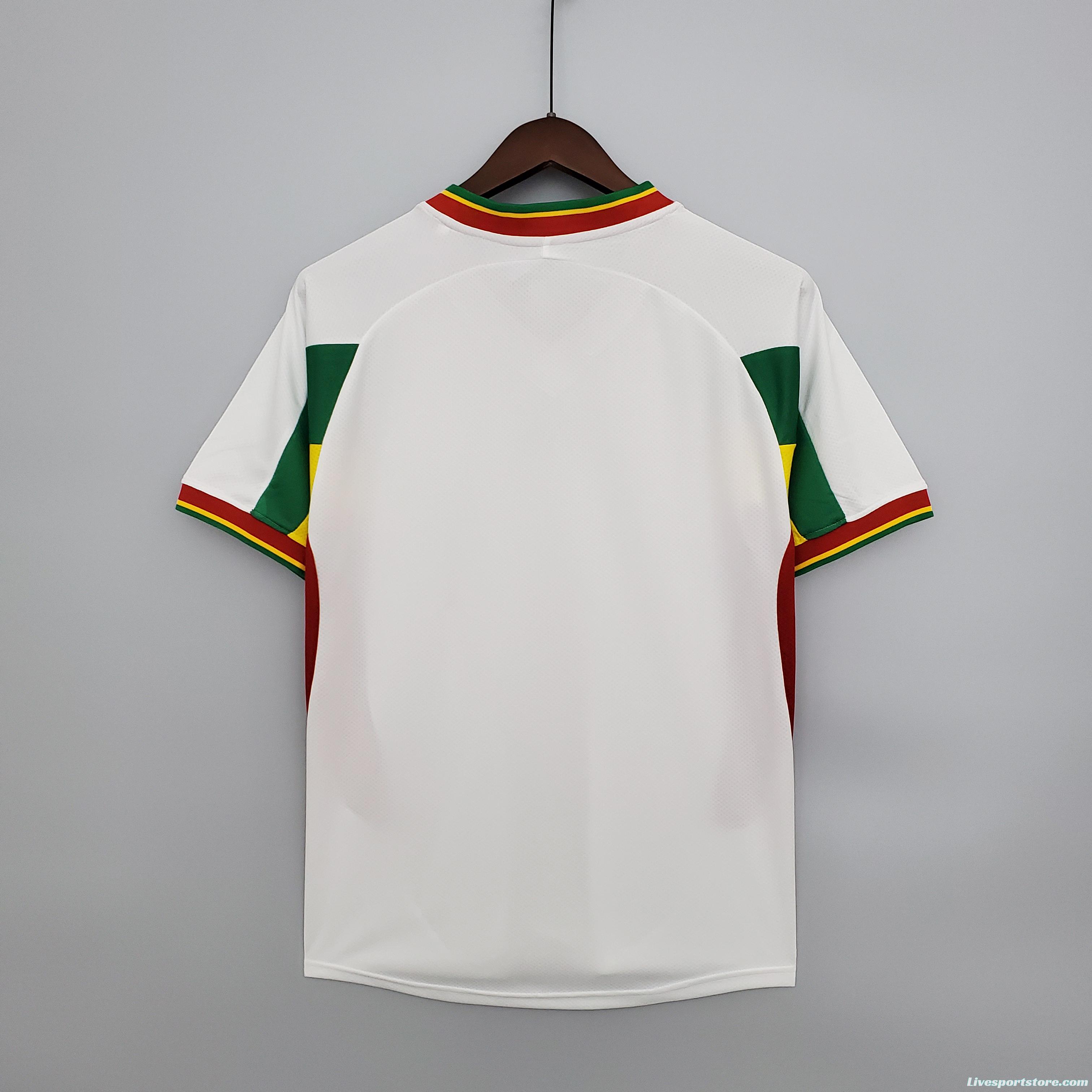 Retro 2002 Senegal white Soccer Jersey