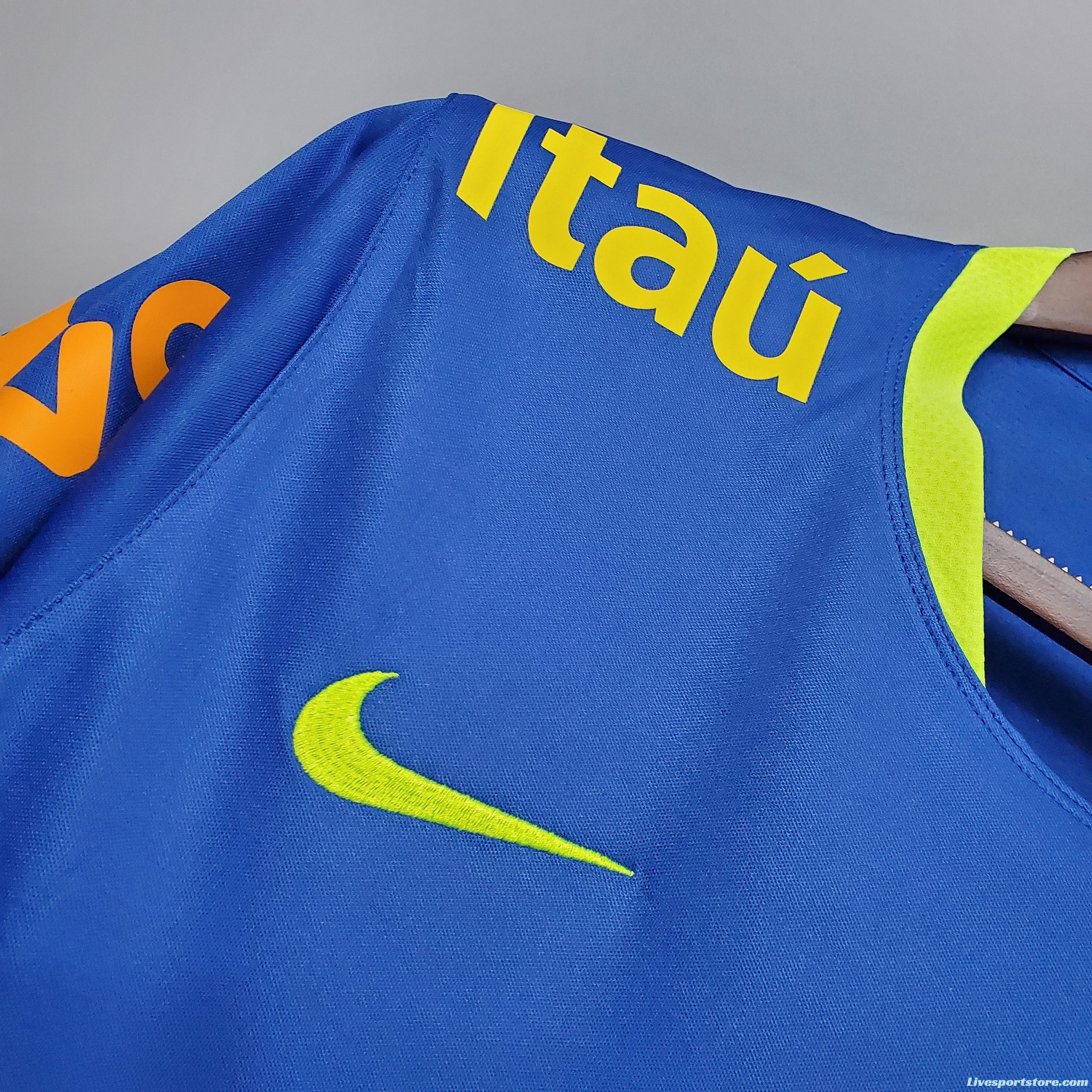 Brazil training suit blue Soccer Jersey