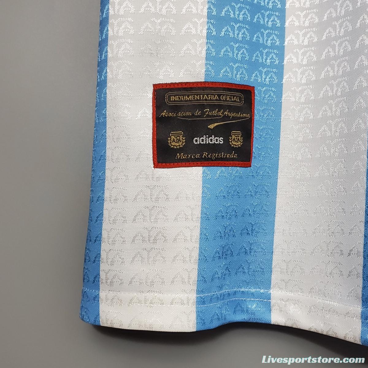 Retro 1996 Argentina Home Jersey