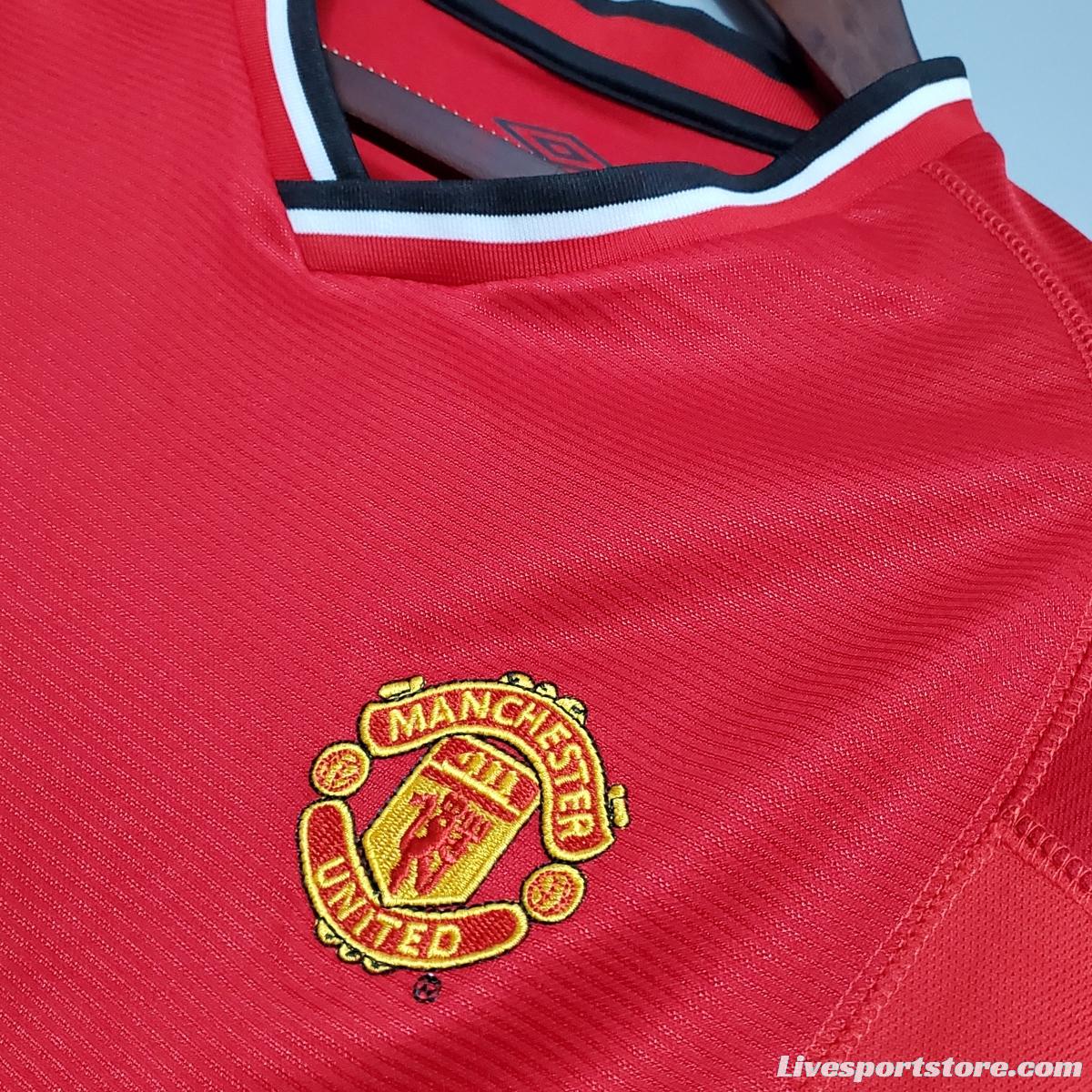 Retro 00/01 Manchester United home Soccer Jersey