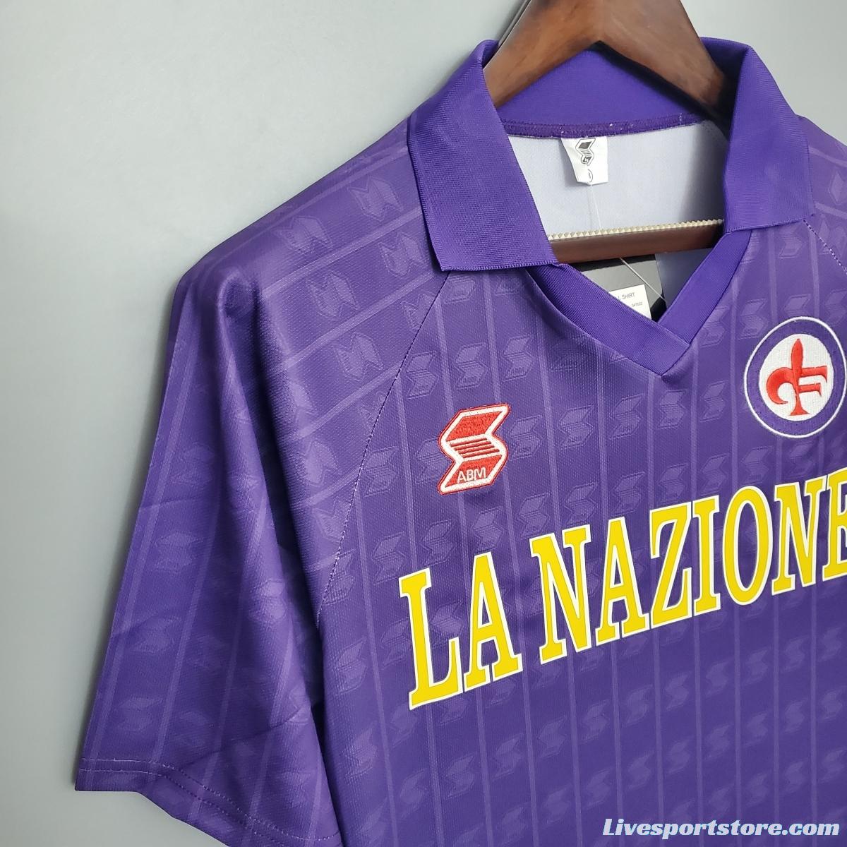 Retro Fiorentina 89/90 home Soccer Jersey