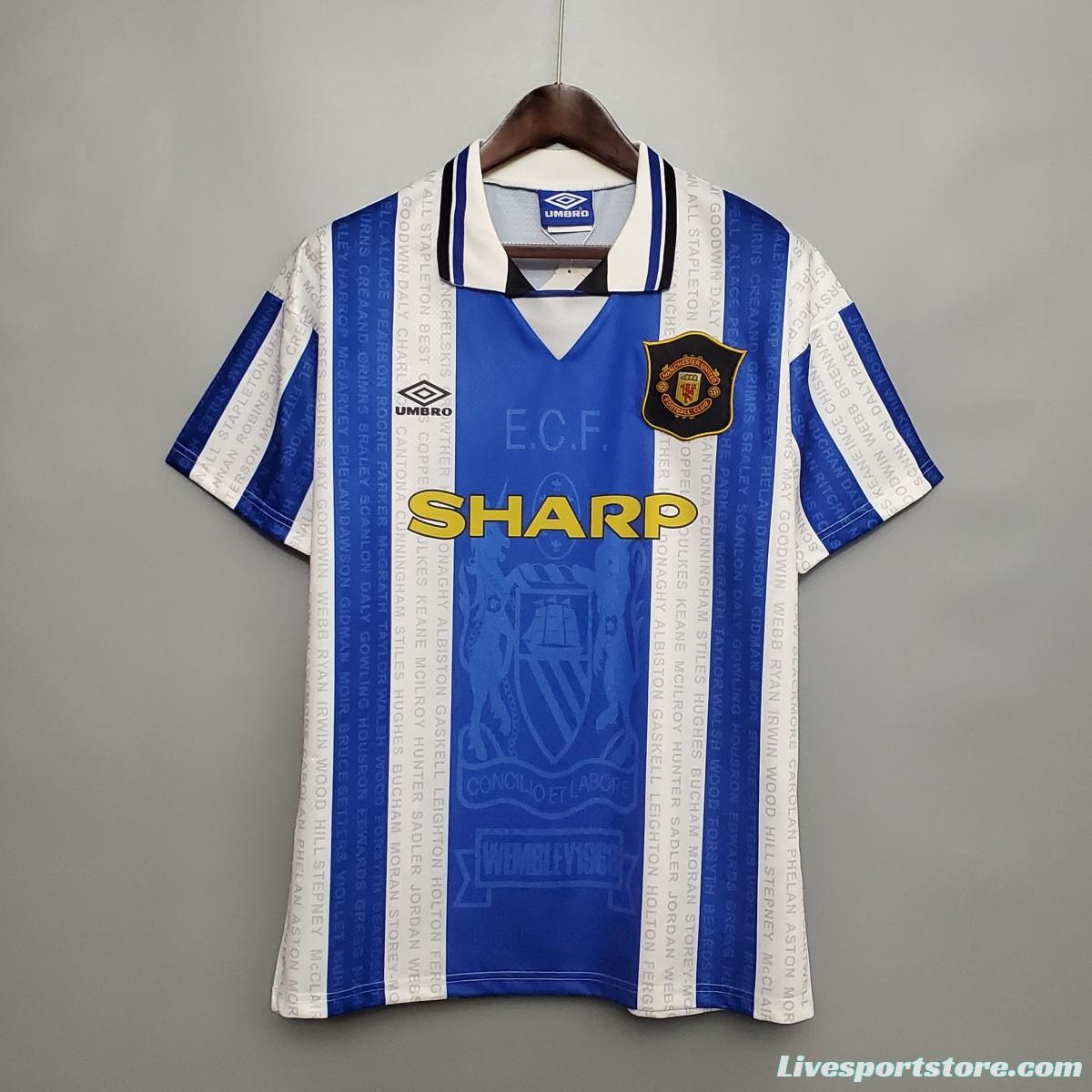 Retro 94/96 Manchester United away Soccer Jersey