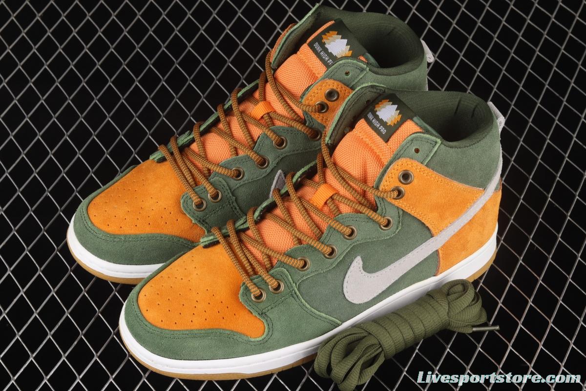 NIKE SB DUNK High Premium Homegrown autumn forest color SB buckle rebound fashion casual board shoes 839693-302