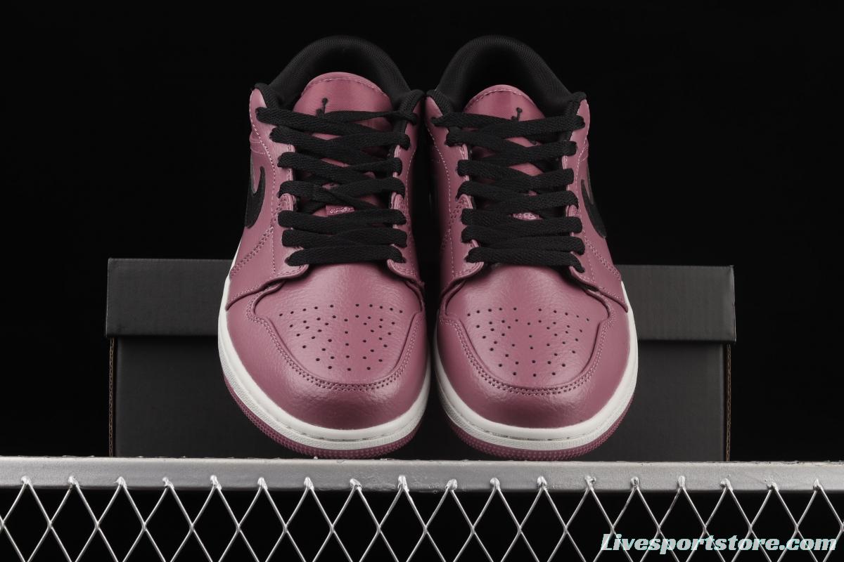 Air Jordan 1 Low Magenta magenta black low gang culture leisure sports board shoes DC7268-500