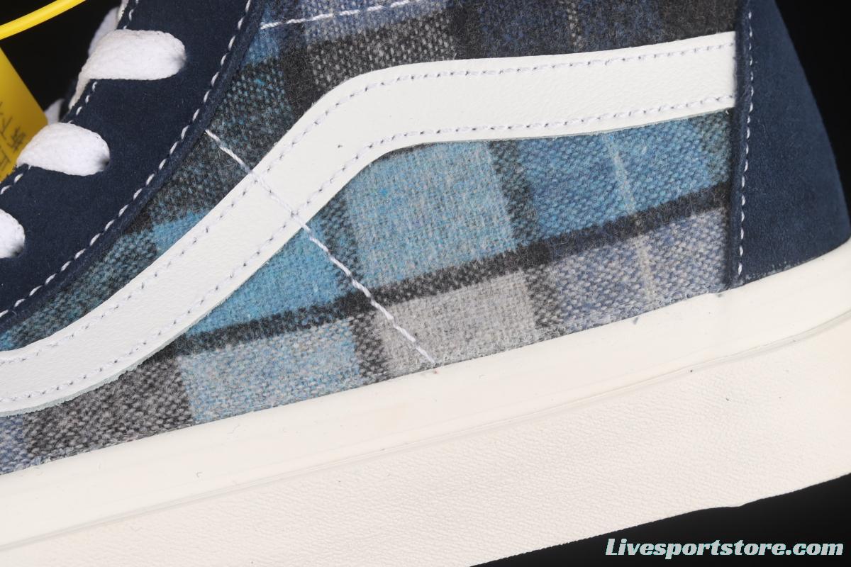 Vans Sk8-Hi x Pendleton joint name plaid series high-top casual board shoes VN0A38GF9GS