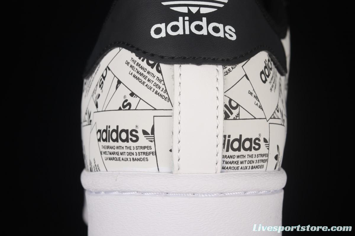 Adidas Originals Superstar FV2819 shell head printed with logo 3M reflective classic sports shoes