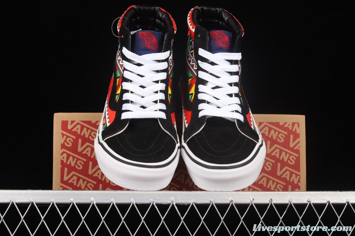 Vans Sk8-Hi Dx Moroccan style theme series high top leisure sports shoes VN0A38GFUQ1