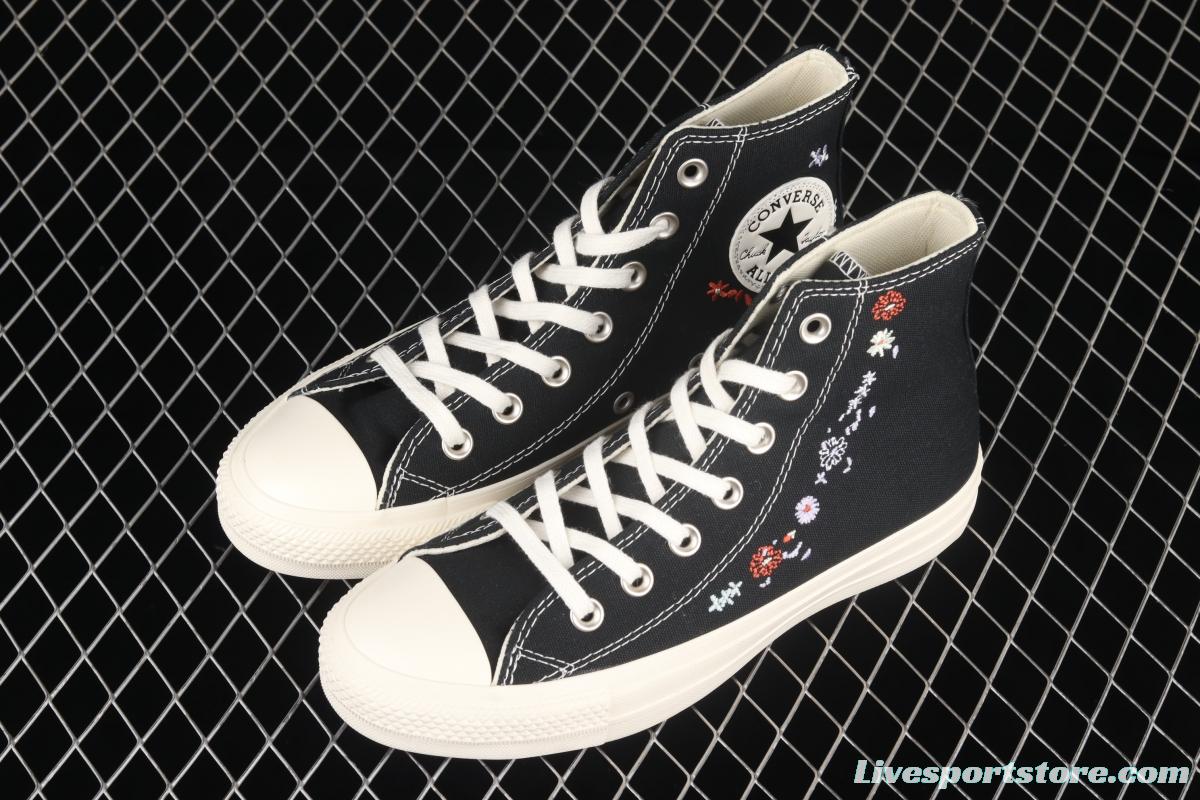 Converse Chuck 70s embroidered floret high top casual board shoes A01585C