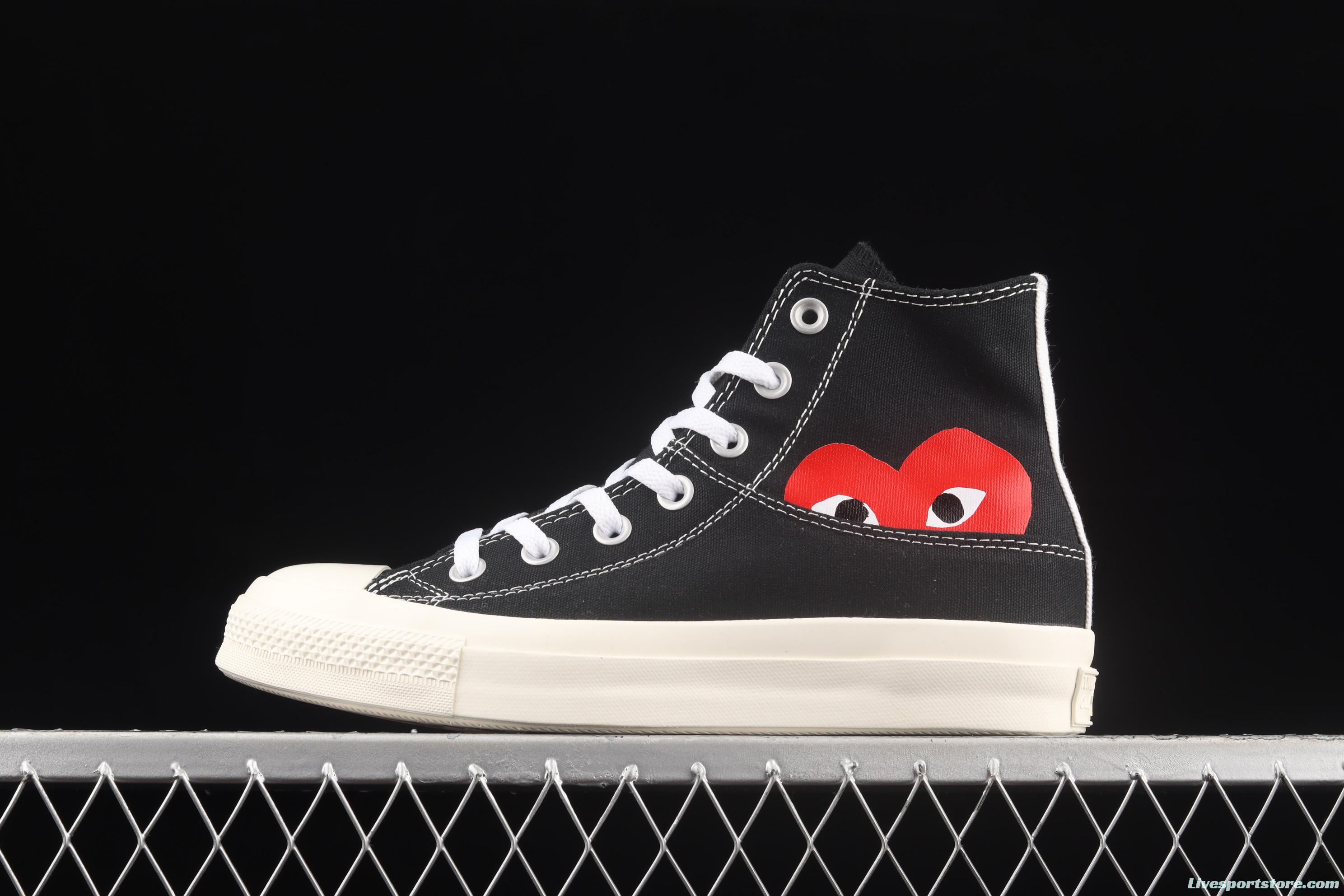 Converse All Star x CDG 2021 Sichuan Jiubao Ling co-named 1CL876 high-top casual board shoes.