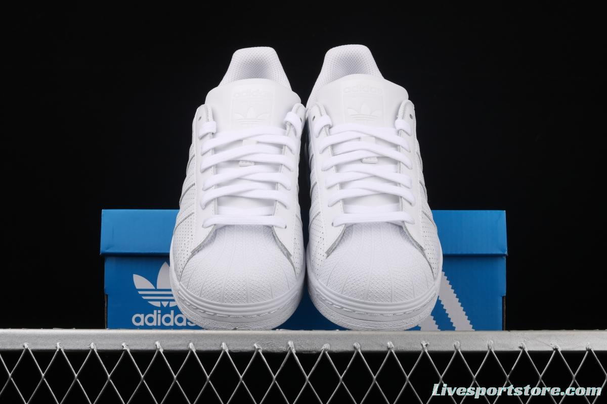 Adidas Superstar FV3445 shell head 50th anniversary limited all-white punching sports leisure board shoes