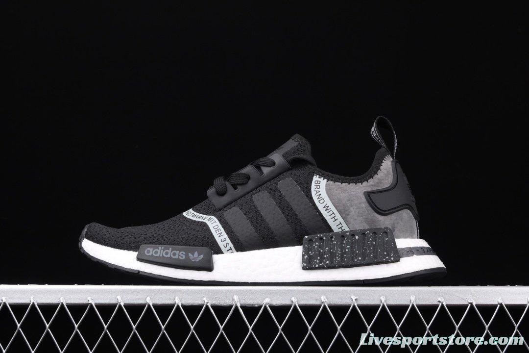 Adidas NMD_R1 Boost Originals Taping F36801 Black Samurai