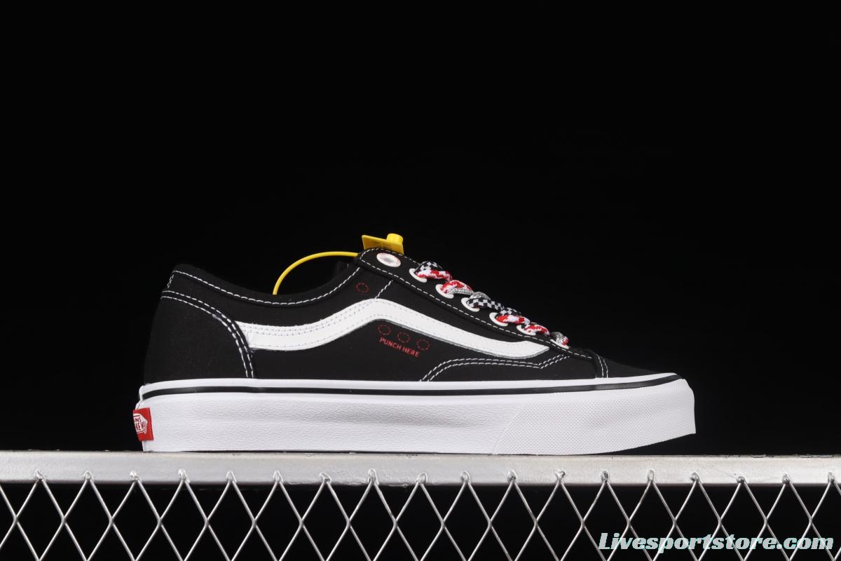 Vans Old Skool black side striped low-top canvas shoes VN0A54F49Y4