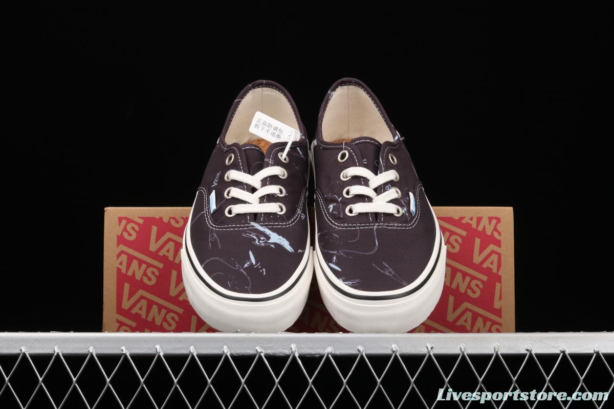 Vans Authentic SF Vance smiling face printing color sole environmental protection canvas board shoes VN0A3MU642C