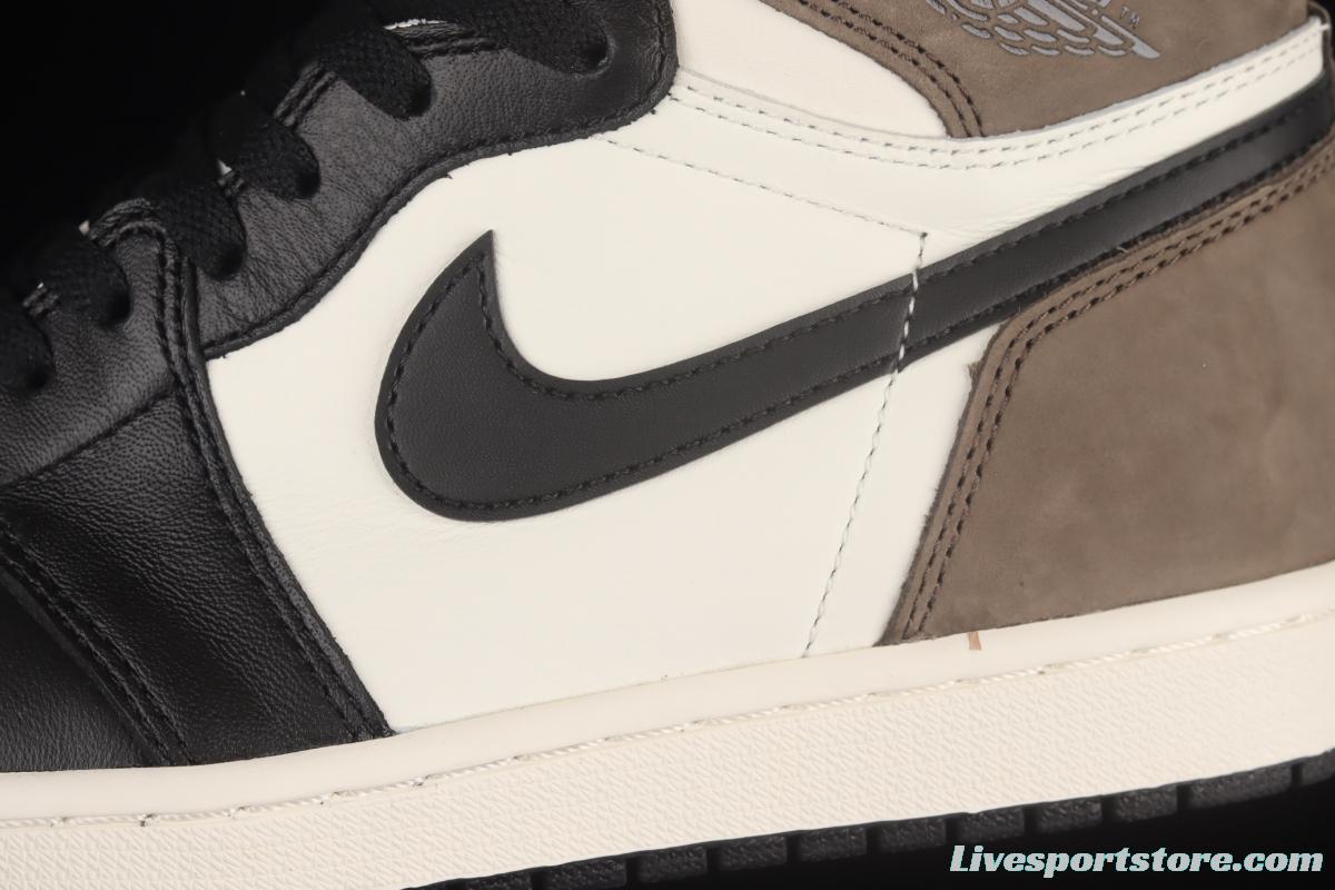 Air Jordan 1 High OG Dark Mocha small barb 555088-105