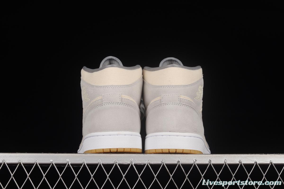 Air Jordan 1 Mid coconut milk mid-top basketball shoes DN4281-100