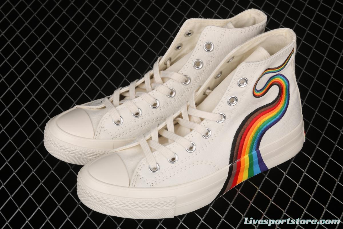 Converse Pride Chuck 70 rainbow color fashionable canvas shoes 170821C