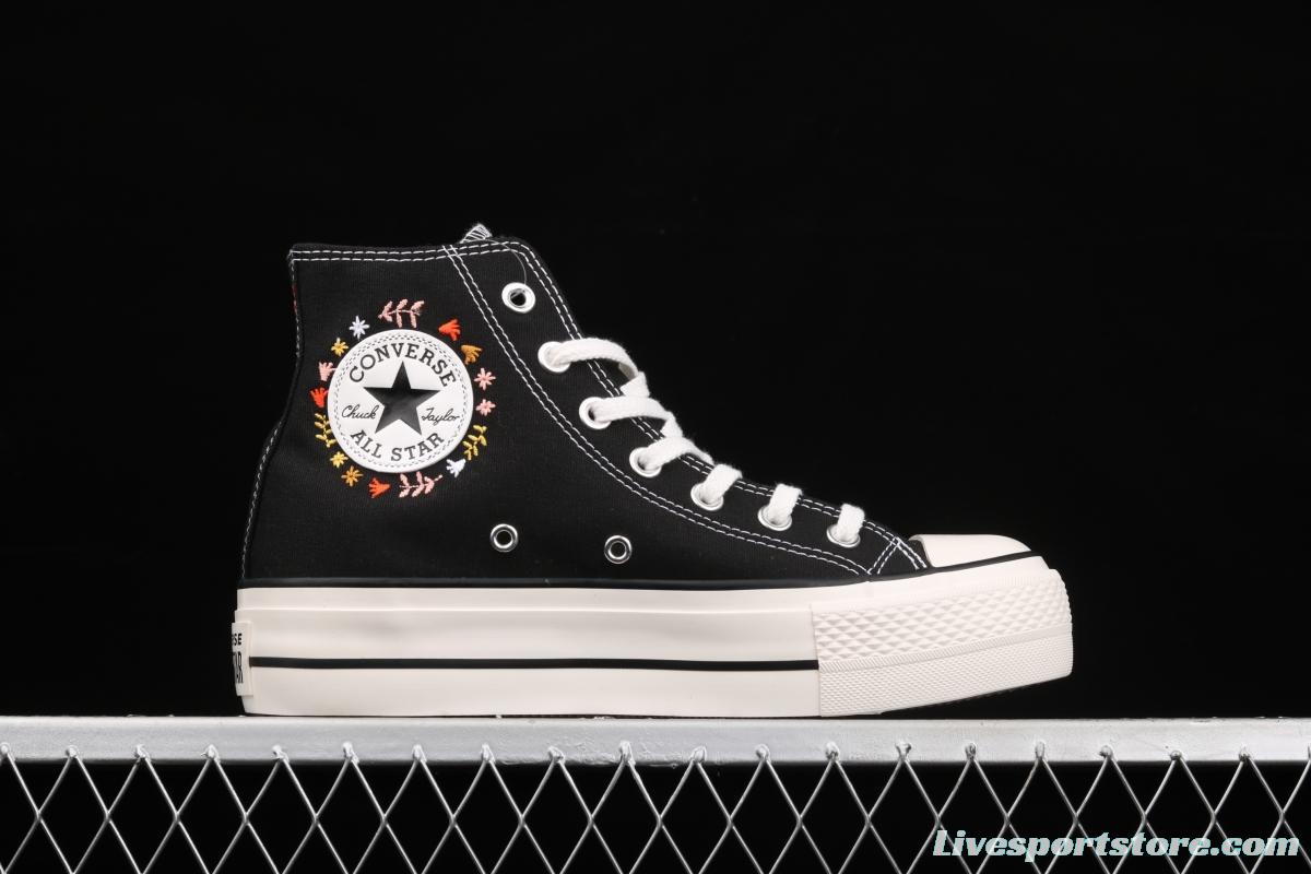 Converse All Star Lift fashionable thick-soled high-upper canvas shoes 571085C