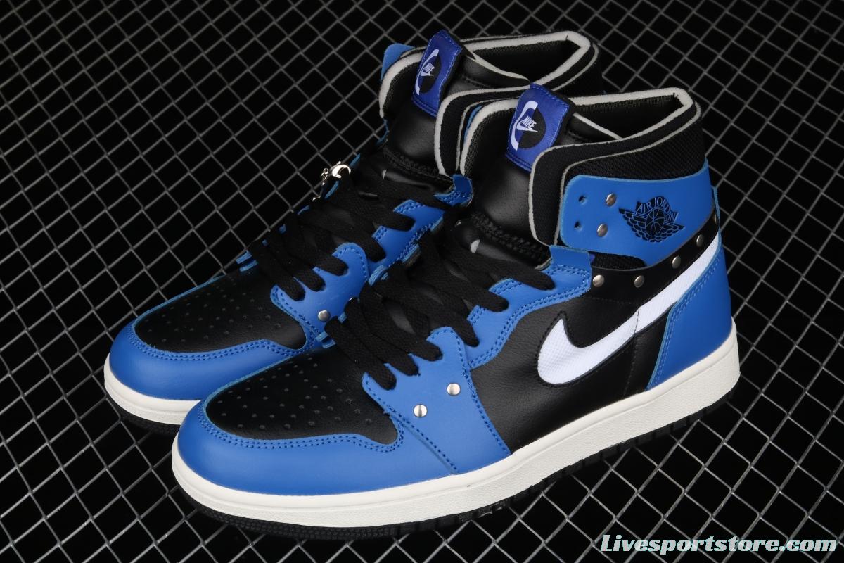 Air Jordan 1 Zoom Comfort SE Hyper Royal metal rivets black and blue CZ1360-401