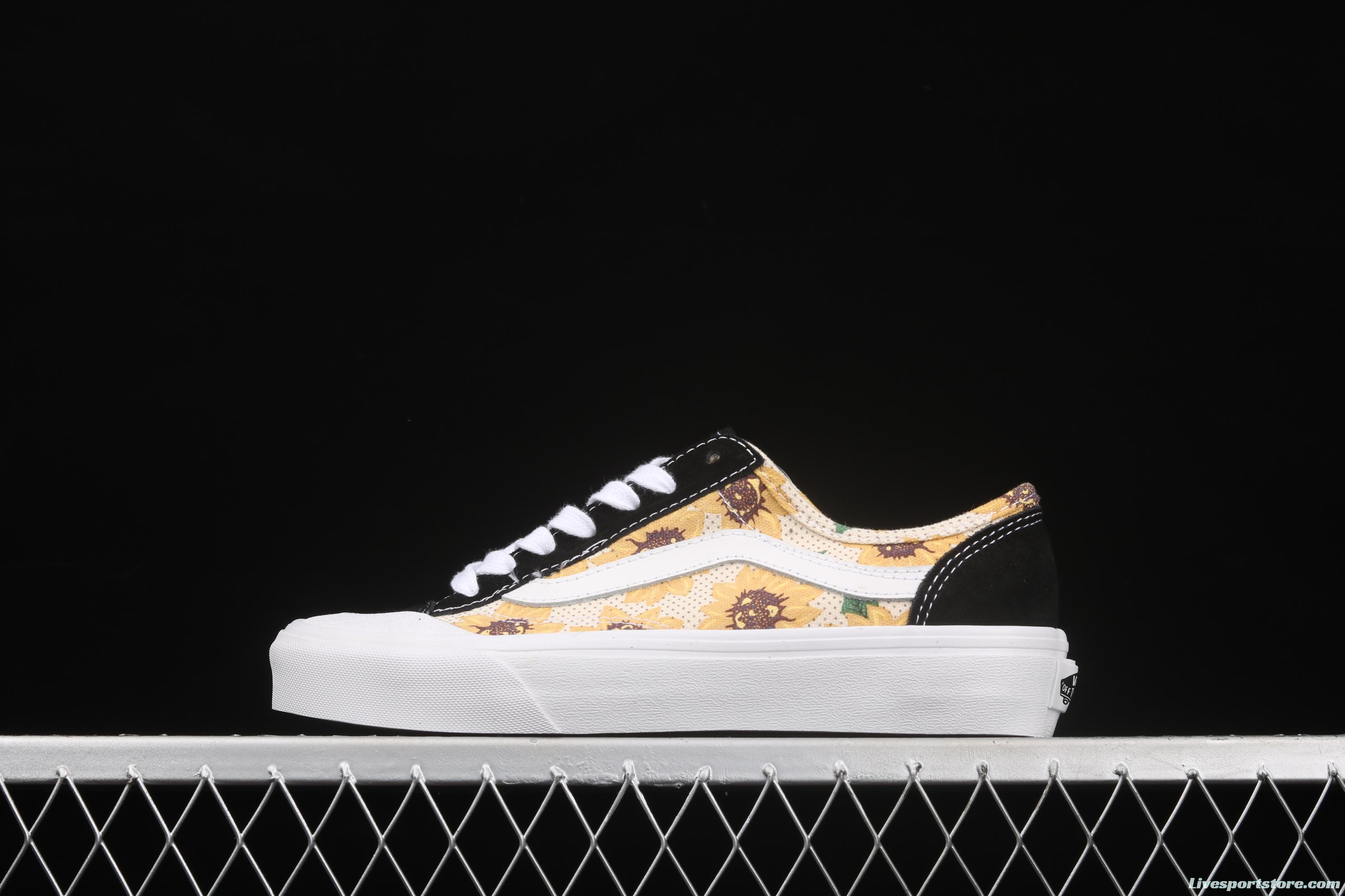 Vans Style 36 SF Sunflower Daisy PEACEMINUSONE short head Limited Edition Skateboard shoes VN0A5HFF6SR