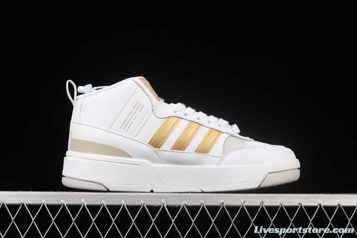 Adidas Post UP H00220 Darth clover middle top casual basketball shoes