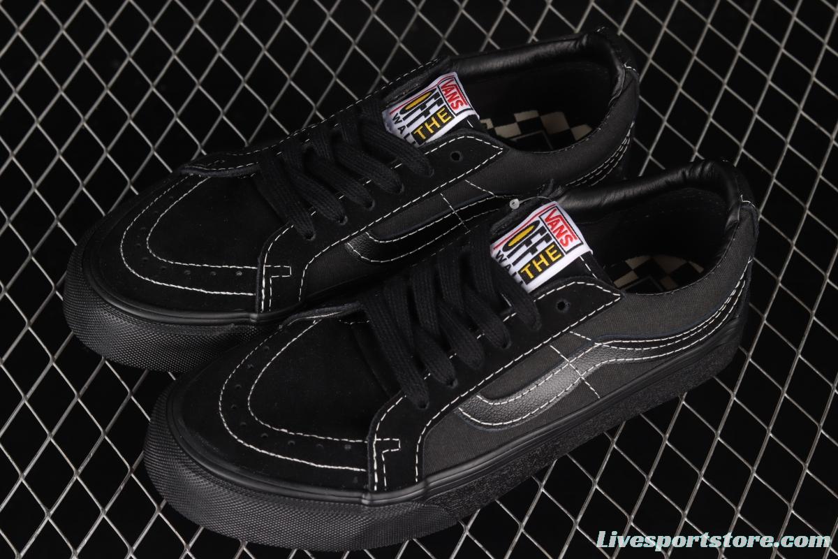 Vans Sk8-Low Yu Wenle's all-black low-top casual board shoes VN0A4UW12U3