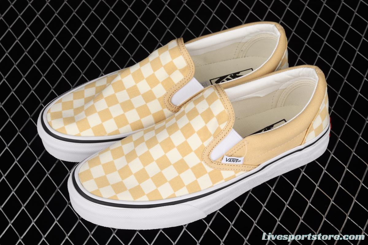 Vans OG Classic Slip-On Loafers Shoes checkerboard khaki classic lazy suit low-top canvas shoes VN0A33TB43A