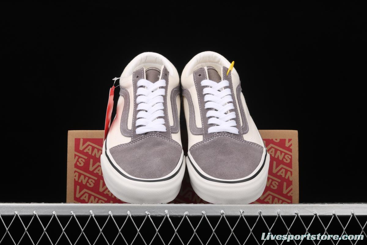 Vans Old Skool gray and white color low-top board shoes sports board shoes VNOA3WKT4OP