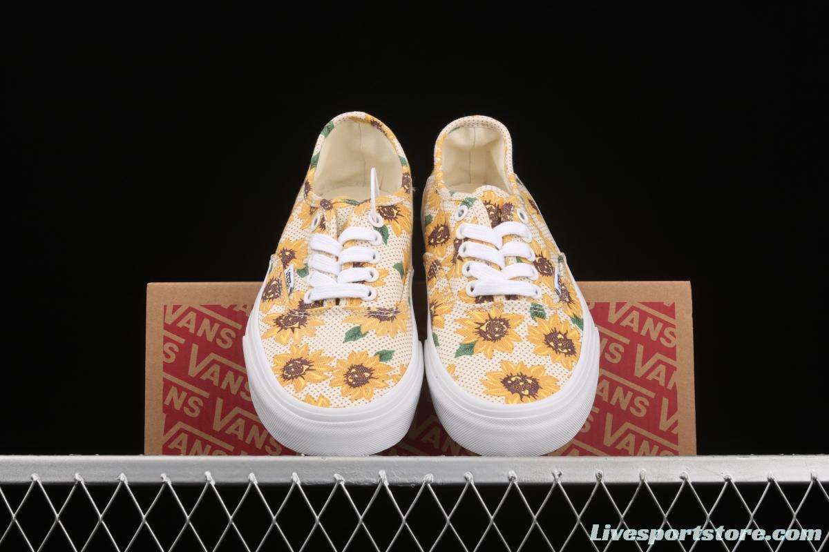 Vans Authentic Vance limited edition daisies printed low-top skateboard shoes VN0A5HYP6SR