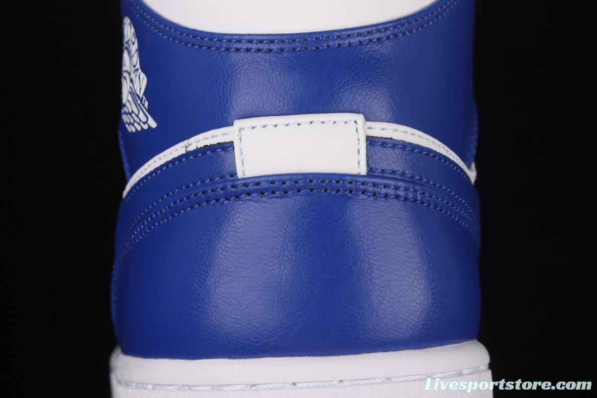 Air Jordan 1 Mid blue Zhongbang basketball shoes BQ6472-104