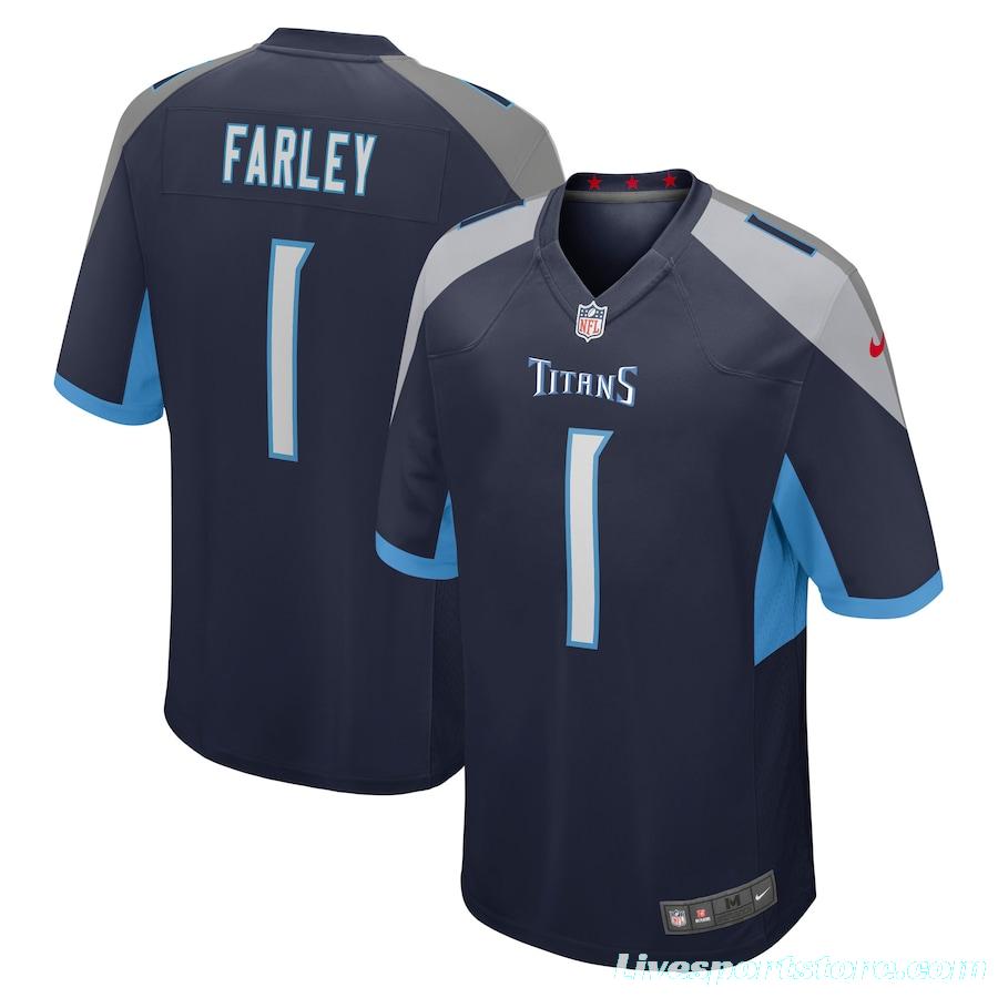 Men's Caleb Farley Navy 2021 Draft First Round Pick Player Limited Team Jersey