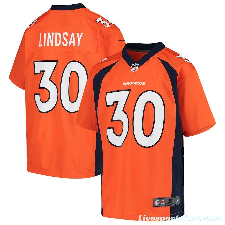 Youth Phillip Lindsay Player Limited Team Jersey - Orange