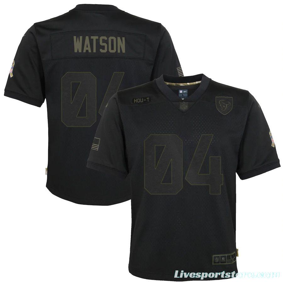 Youth Deshaun Watson Black 2020 Salute to Service Player Limited Team Jersey