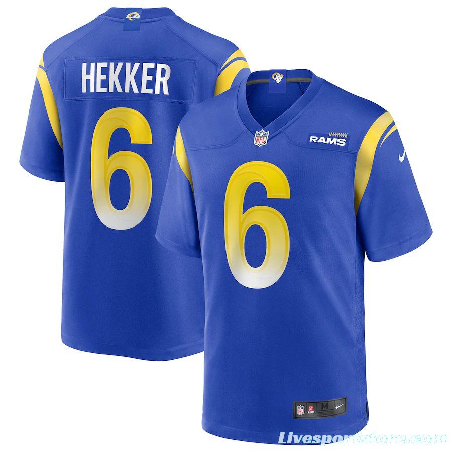 Men's Johnny Hekker Royal Player Limited Team Jersey