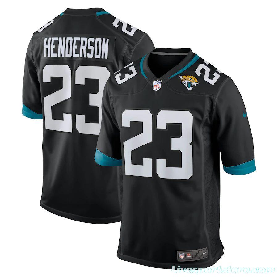 Men's CJ Henderson Black Player Limited Team Jersey