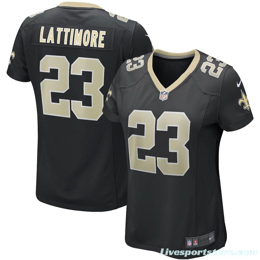 Women's Marshon Lattimore Black Player Limited Team Jersey