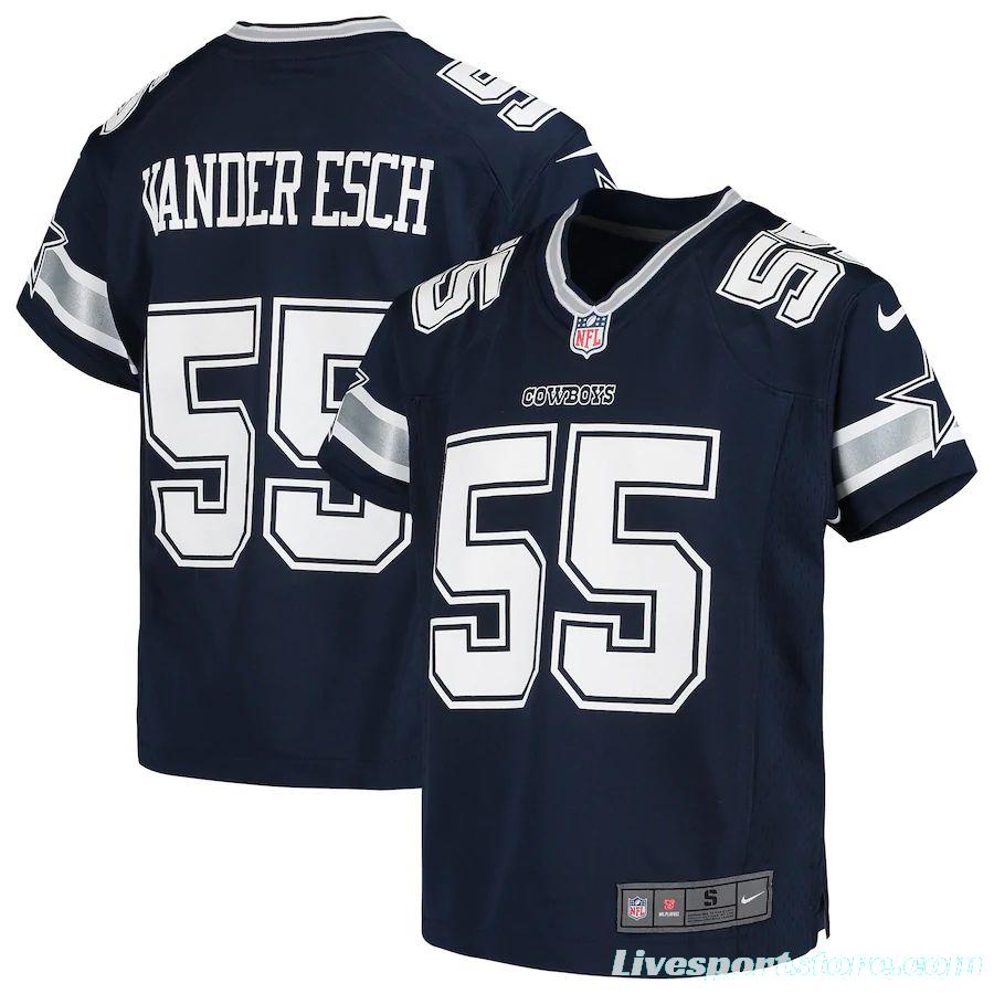 Youth Leighton Vander Esch Navy Player Limited Team Jersey