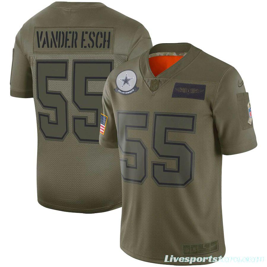 Youth Leighton Vander Esch Olive 2019 Salute to Service Player Limited Team Jersey