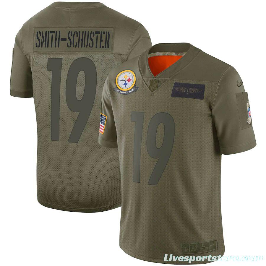 Youth JuJu Smith-Schuster Olive 2019 Salute to Service Player Limited Team Jersey