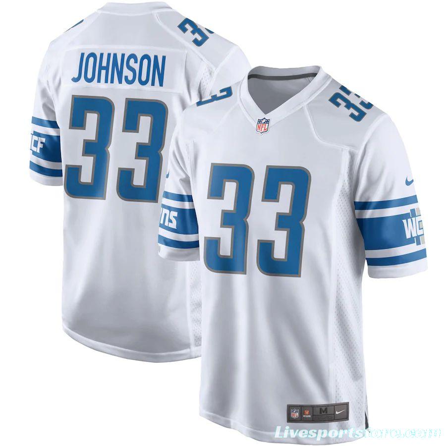 Men's Kerryon Johnson White Player Limited Team Jersey