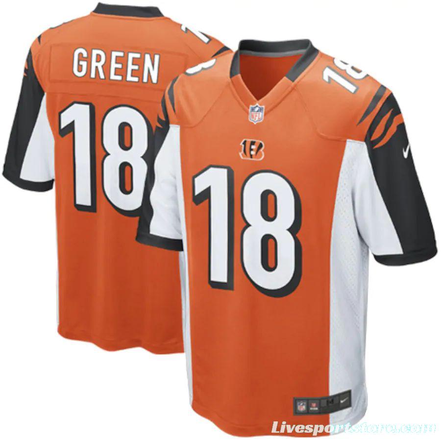 Men's AJ Green Orange Alternate Player Limited Team Jersey