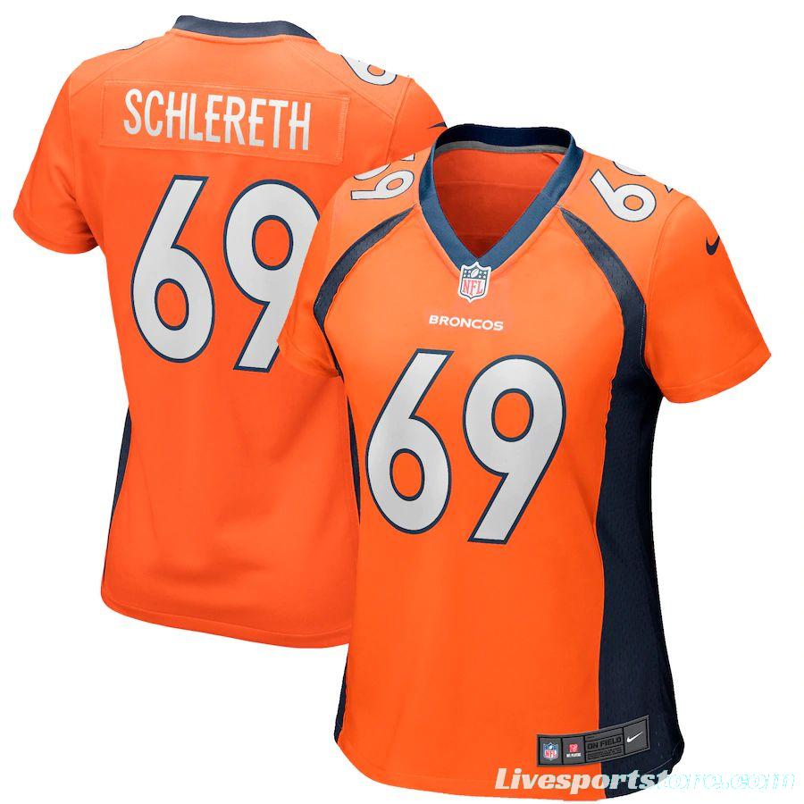 Women's Mark Schlereth Orange Retired Player Limited Team Jersey