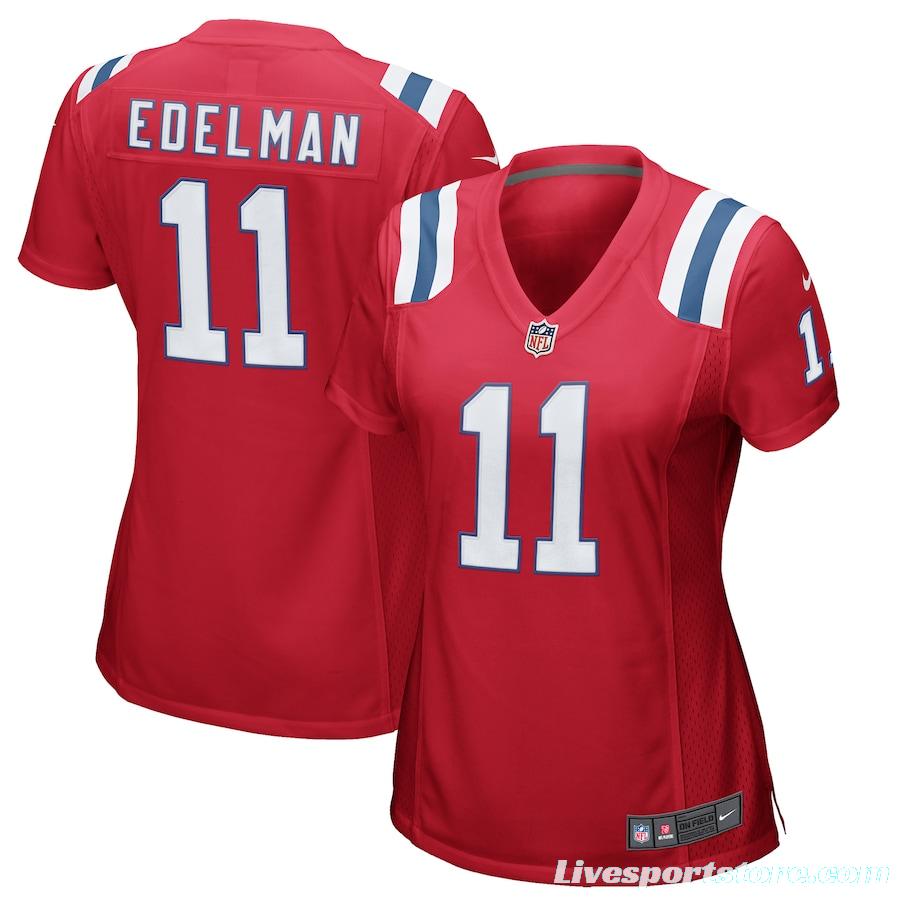 Women's Julian Edelman Red Alternate Player Limited Team Jersey