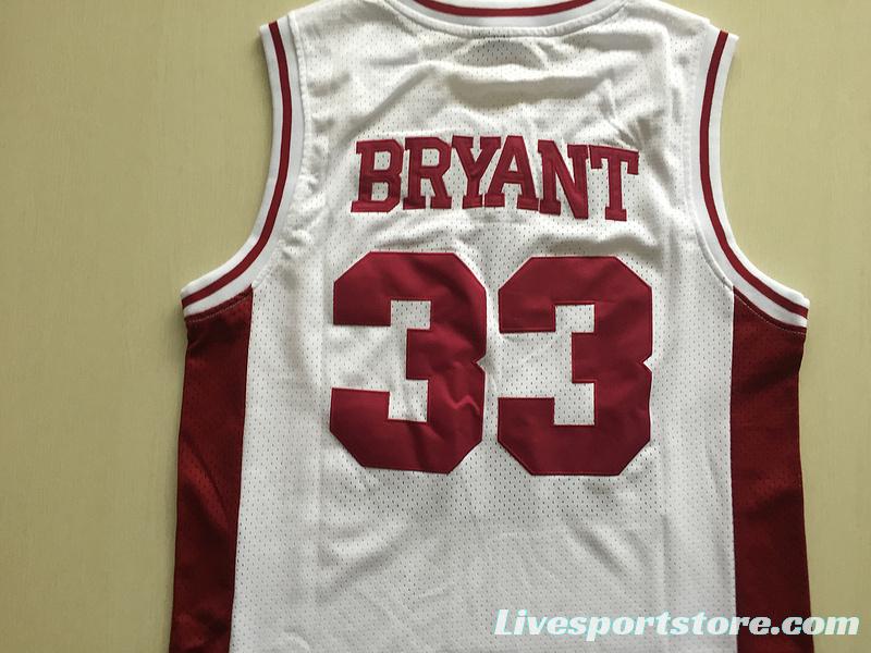 Kobe Bryant 33 Lower Merion High School White Basketball Jersey