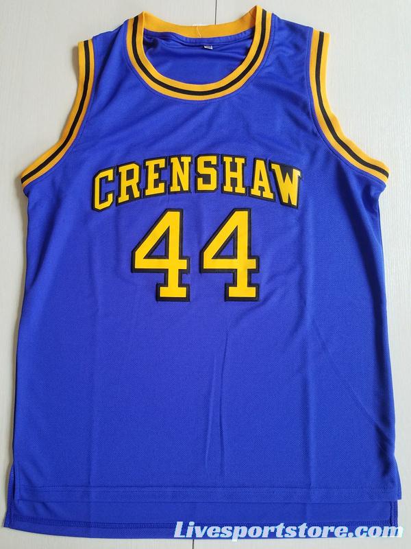 Bryant 44 Crenshaw High School Blue Basketball Jersey